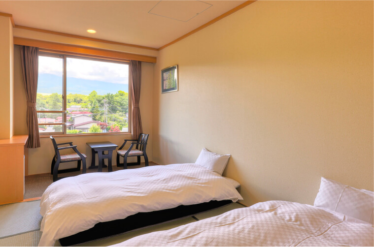 富士山ビュー客室 和室ベッドルーム